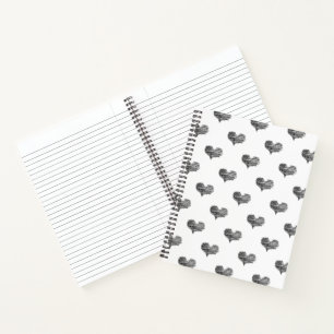 Carnet Love Valentine's Day Black Heart croquis