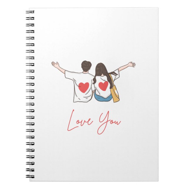 Carnet ❤️ Love You Forever - Personalized Spiral Photo No (Devant)