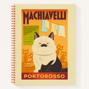 Carnet Luca Illustration de chat Machiavelli