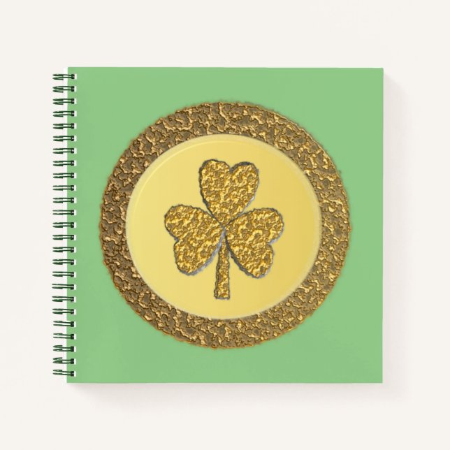 Carnet Lucky Irish Shamrock Gold Coin (Devant)