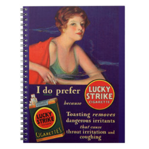 Carnet Lucky Strikes publicité des cigarettes des années