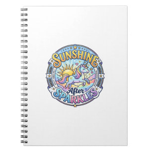 Carnet Lueur de soleil de licorne après des étincelles PO