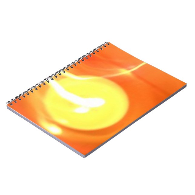 Carnet Lumière de flamme jaune orange, Art (Côté gauche)
