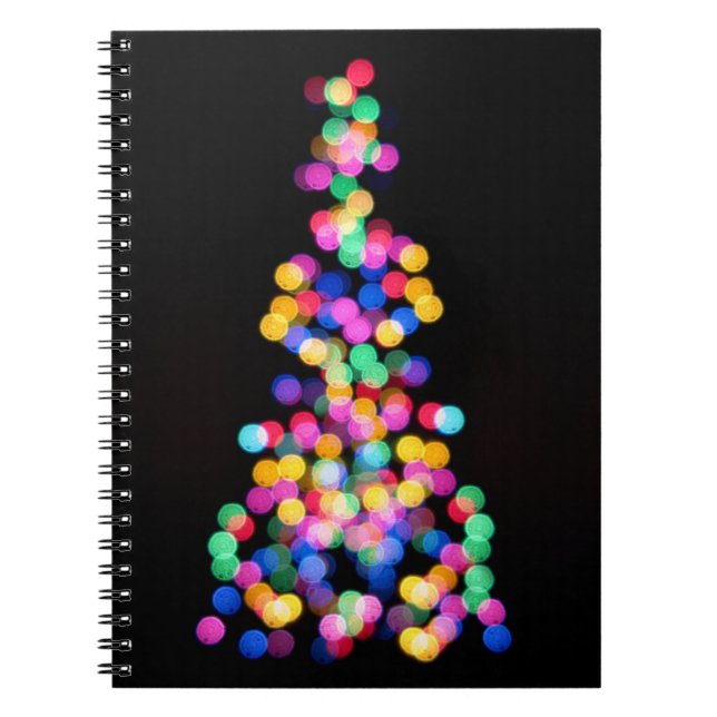 Carnet Lumières de Noël floues (Devant)