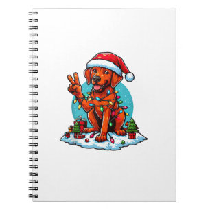 Carnet Lumières de Noël Rhodesian Ridgeback de la main de