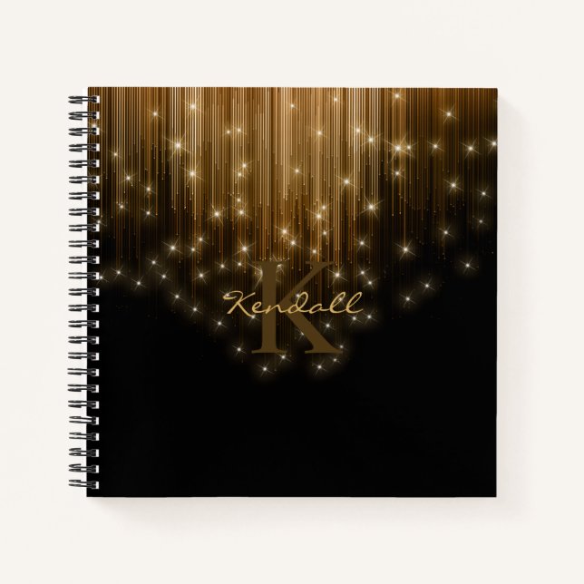 Carnet Lumières en cascade Monogramme Gold ID789 (Devant)