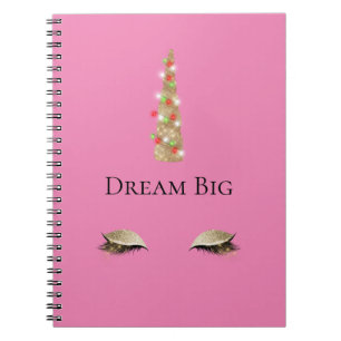 Carnet Lumières Unicorne de Glam en or rose