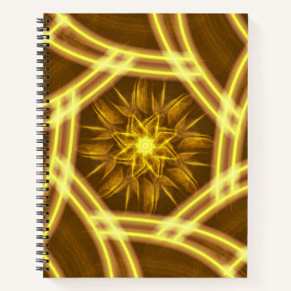 Carnet Luminous Star Portal – Symmetrical Golden Fractal