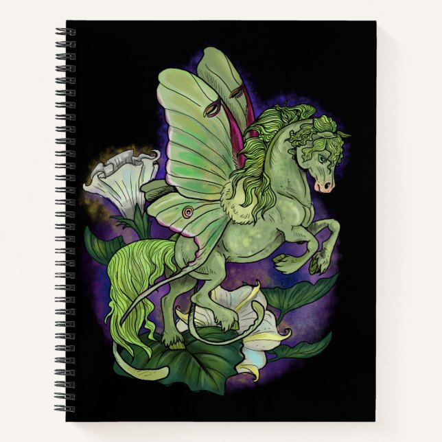 Carnet Luna Moonduster Moth Fairy Horse (Devant)