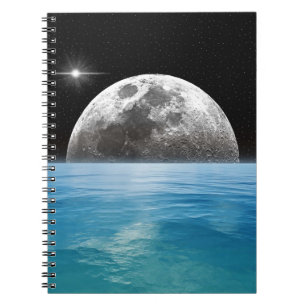Carnet Lune au-dessus de l'océan