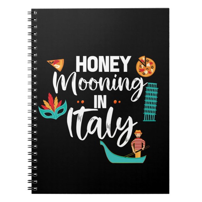 Carnet Lune de miel en Italie Couple jumelage vacances (Devant)