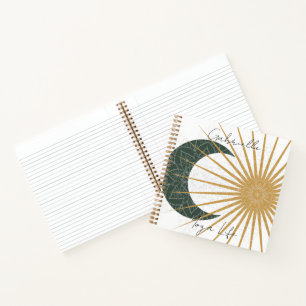 Carnet Lune de soleil jaune céleste Mandala Yoga