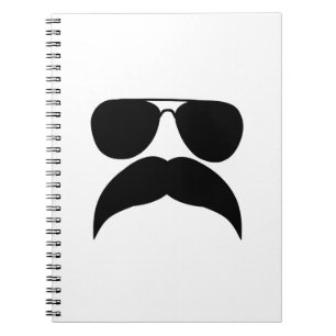 Carnet Lunettes de soleil avec moustache - Choisir la cou