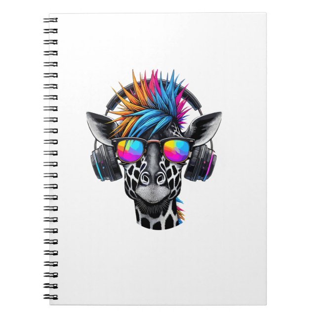 Carnet Lunettes de soleil cool Giraffe Casques Giraffes (Devant)