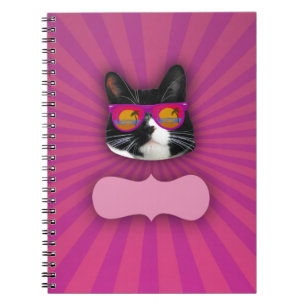 Carnet Lunettes de soleil personnalisées Neon Cat