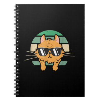 Carnet Lunettes de soleil vintage Amoureux des chats oran