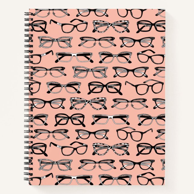 Carnet Lunettes de vue rose pâle, Lunettes de vue, Vêteme (Devant)
