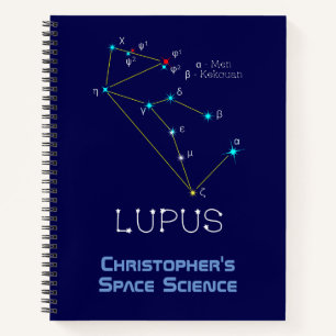 Carnet Lupus de constellation de l'hémisphère sud