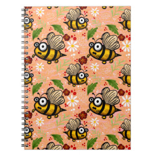 Carnet Lustiges Bienchen - zartes orange