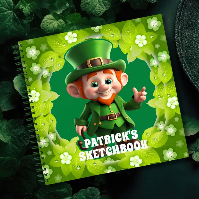 Carnet Lutin 3D Saint-Patrick personnalisé pour enfants (Créateur téléchargé)