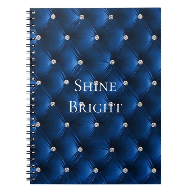 Carnet Luxe Blue Faux Velvet (Devant)