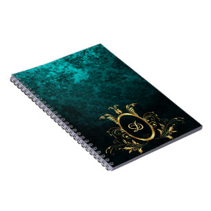 Carnet Luxe Damask or Frame monogramme