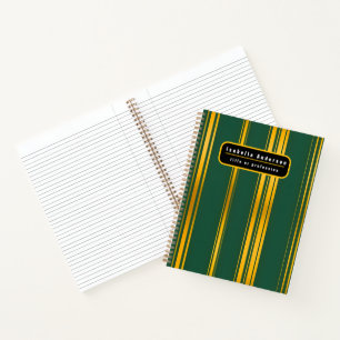 Carnet Luxe Moderne Green Gold Linen Texture Collection