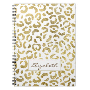 Carnet Luxueux Empreinte de léopard Glam Gold