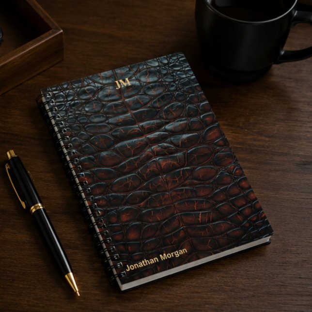 Carnet Luxury Executive Monogram Premium Leather  (Créateur téléchargé)