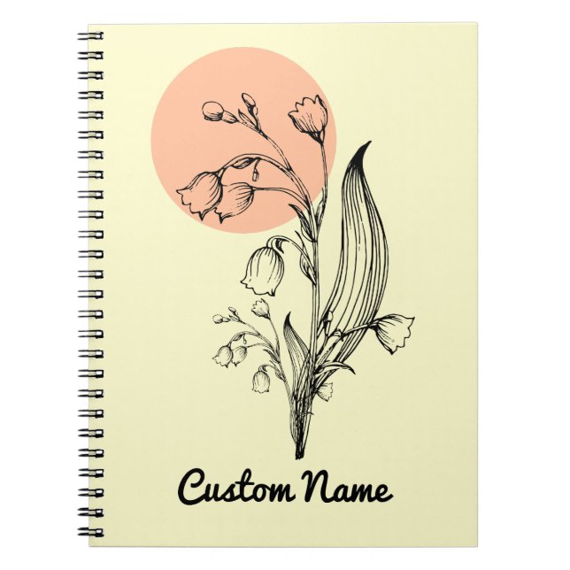 Carnet Lys de la vallée mai Mois de naissance Fleur (Devant)