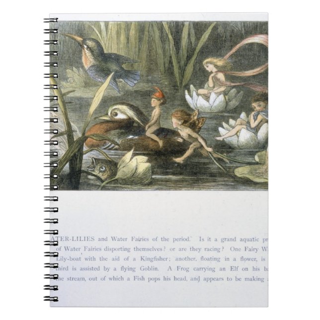Carnet Lys d'eau et fées d'eau, illustration de (Devant)