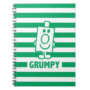 Carnet M. Grumpy Grin escarpé et rayures vertes
