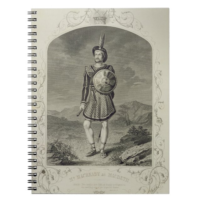 Carnet M. Macready comme Macbeth, scène 3 de la Loi I, (Devant)