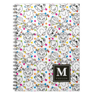 Carnet M. Men & Little Miss   Motif Pois arc-en-ciel