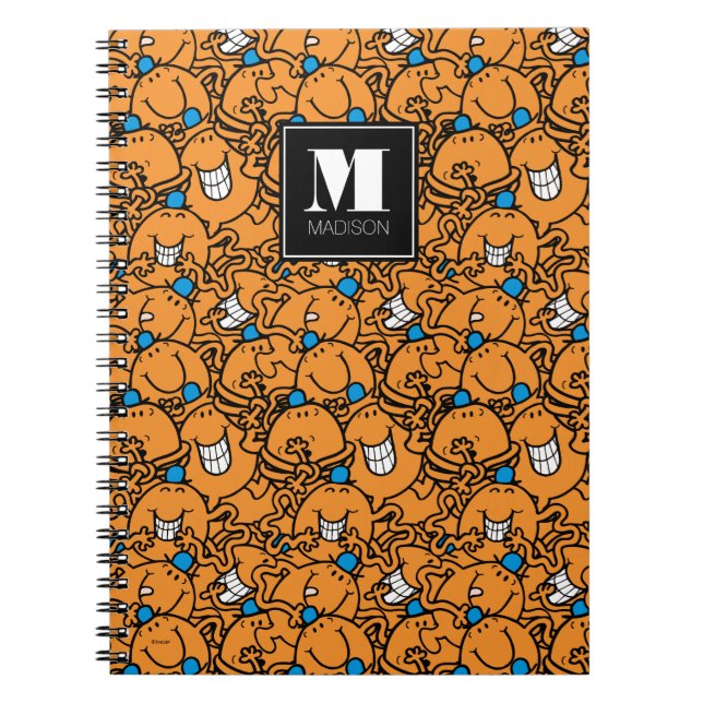 Carnet M. Tickle | Motif Orange | Ajoutez votre nom (Devant)