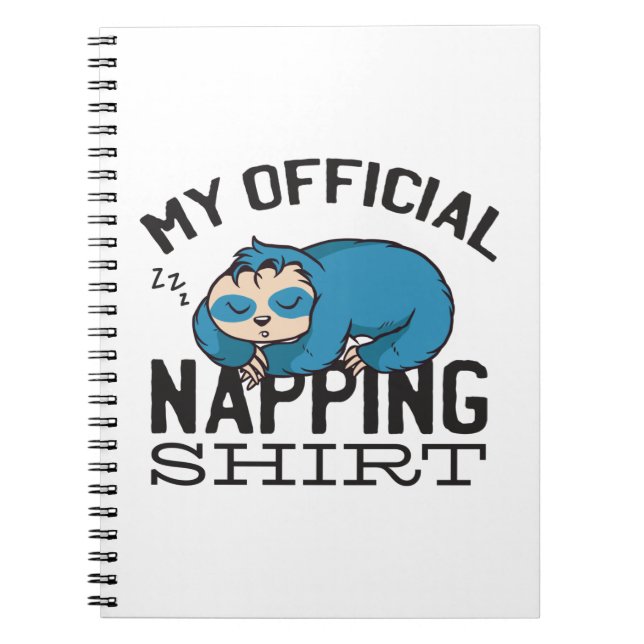 Carnet Ma chemise de sieste officielle - Lazy sombrer Slo (Devant)