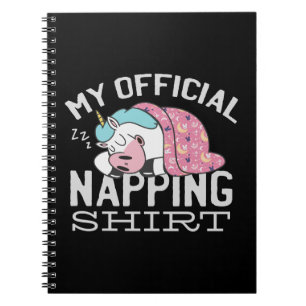 Carnet Ma chemise officielle de sieste - Licorne paresseu