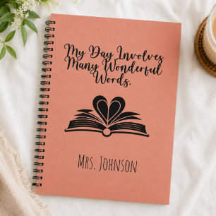 Carnet Ma journée implique de nombreux mots merveilleux É