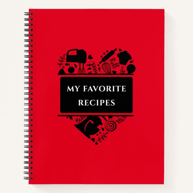 Carnet Ma recette de Cuisine de cuisson mes recettes préf (Devant)