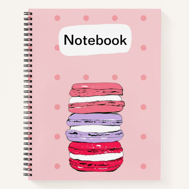 Carnet Macaron rose (Devant)