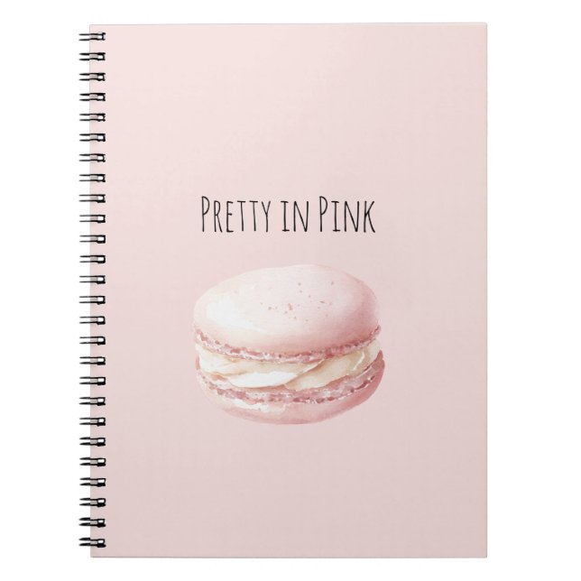 Carnet Macaron rose ravissant (Devant)