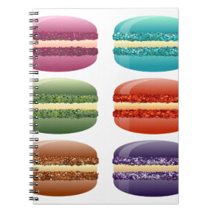 Carnet macarons arc-en-ciel