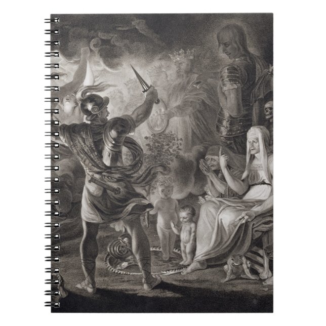 Carnet Macbeth, les trois sorcières et Hecate dans l'acte (Devant)