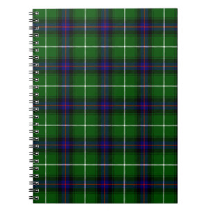 Carnet MacDonald tartan bleu vert plaid