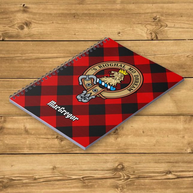 Carnet MacGregor Crest sur Rob Roy Tartan (Créateur téléchargé)