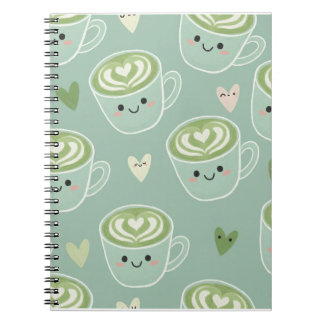 Carnet Macha Latte Art Spiral Notebook