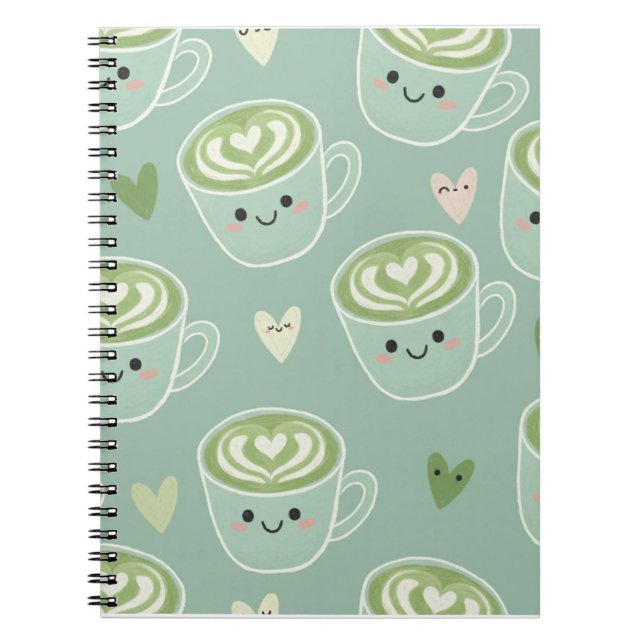 Carnet Macha Latte Art Spiral Notebook (Devant)