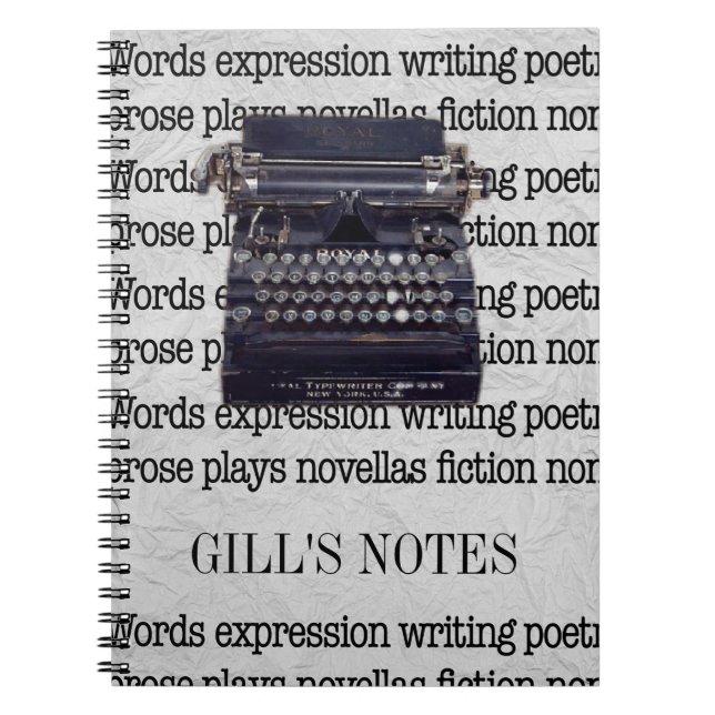 Carnet Machine à écrire vintage (Devant)