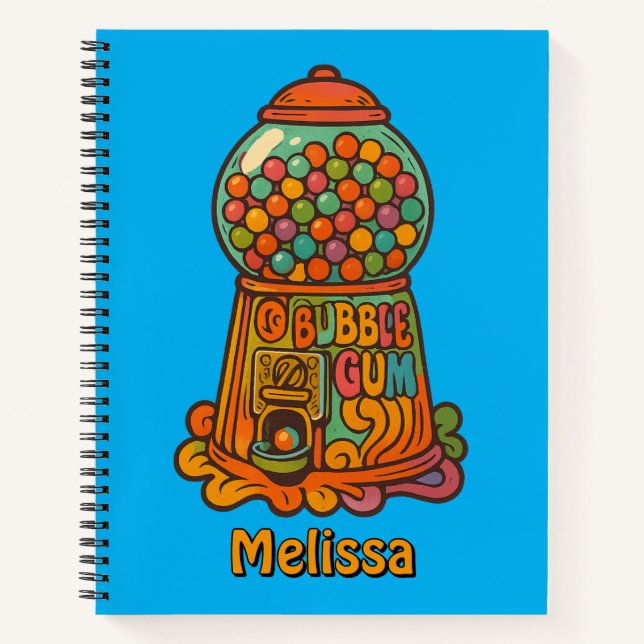 Carnet Machine de gumball psychédélique rétro (Devant)