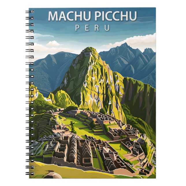 Carnet Machu Picchu Pérou Vintage voyage (Devant)